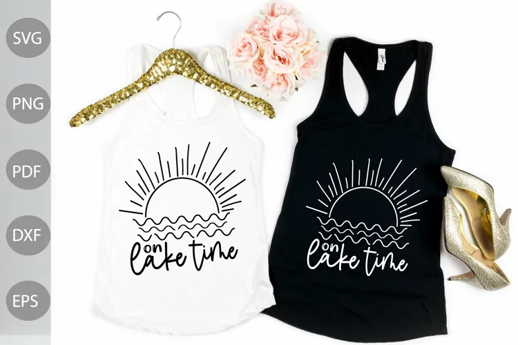 On Lake Time SVG Design