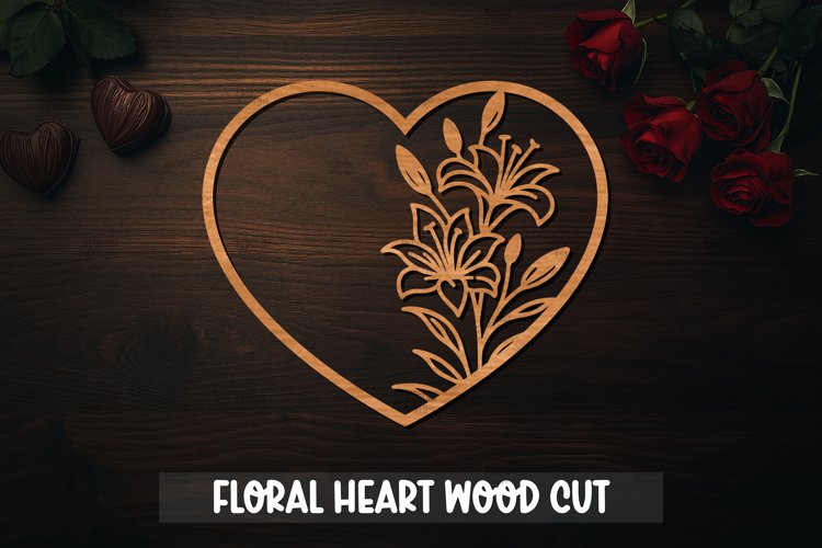 Wood Cut Valentine Heart SVG I Paper Cut Valentine Heart SVG