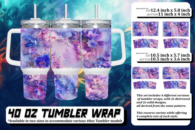 Meadow Magic Flower Tumbler Wrap