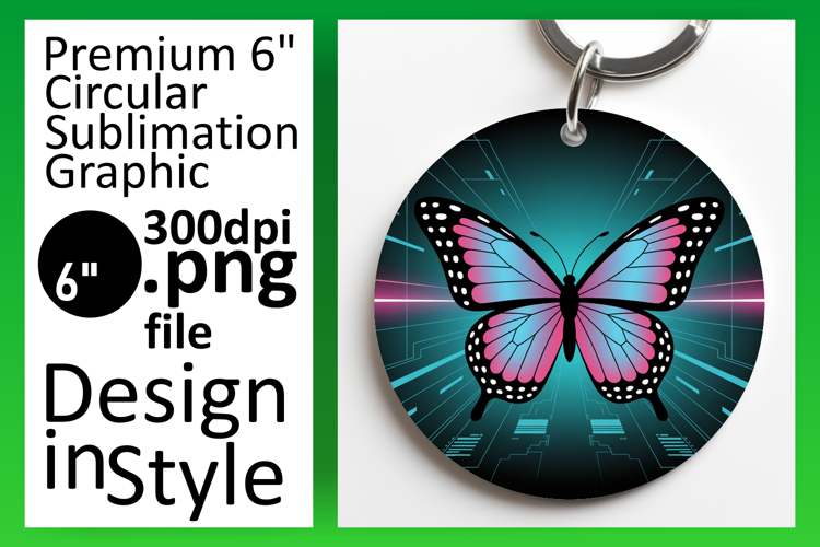 Lovely Round Design for Coasters , Butterfly