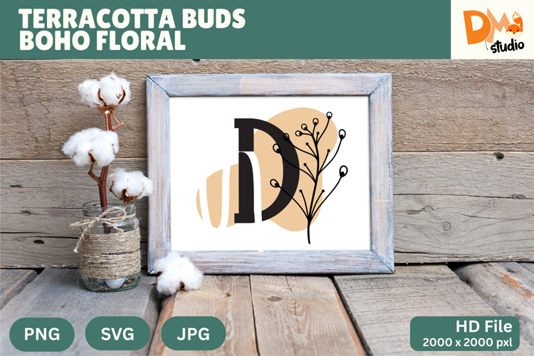 Floral Monogram Letter Svg Image 5