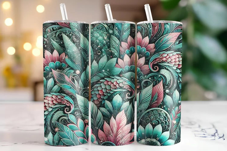 Flowers Tumbler Wrap | Sublimation | Tumblers