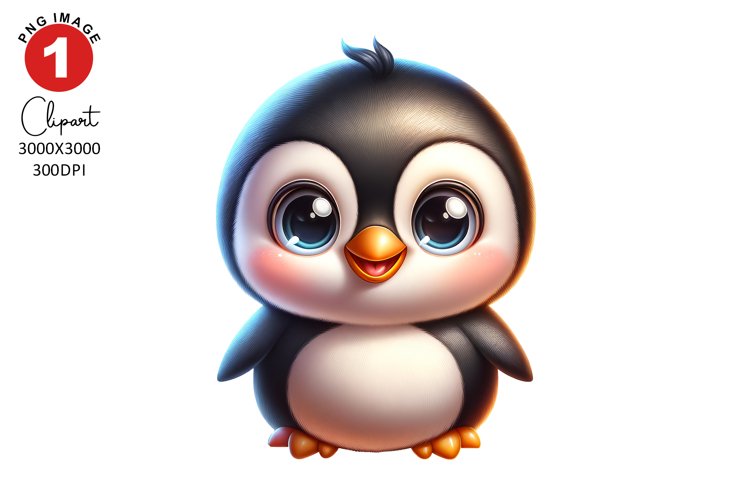 Cute Penguin Clipart Image 3
