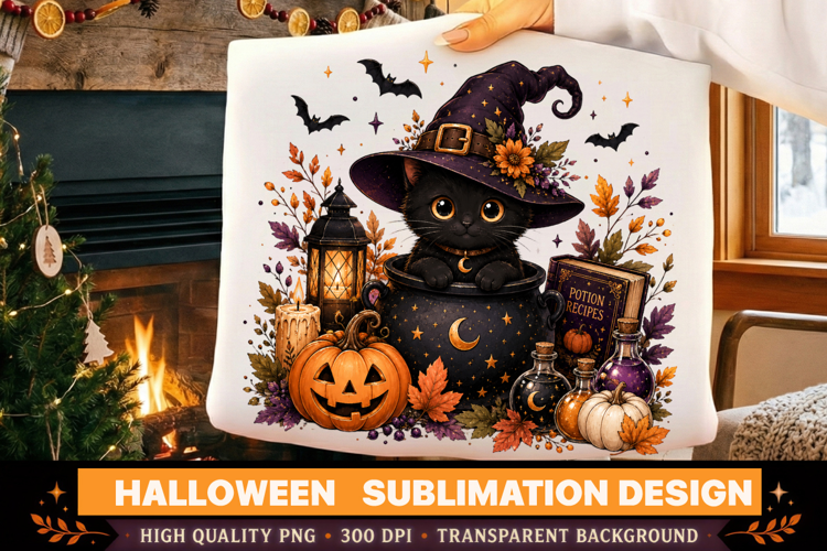 Halloween Black Cat Clipart PNG|Halloween Png