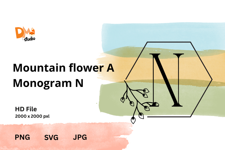 Mountain Flower Monogram