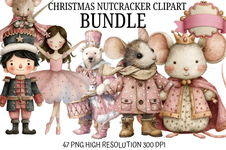Christmas Nutcracker Clipart Bundle | Cute Holiday Nutcracke