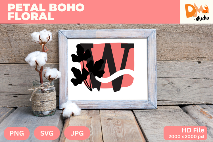 Petal Boho Floral Monogram