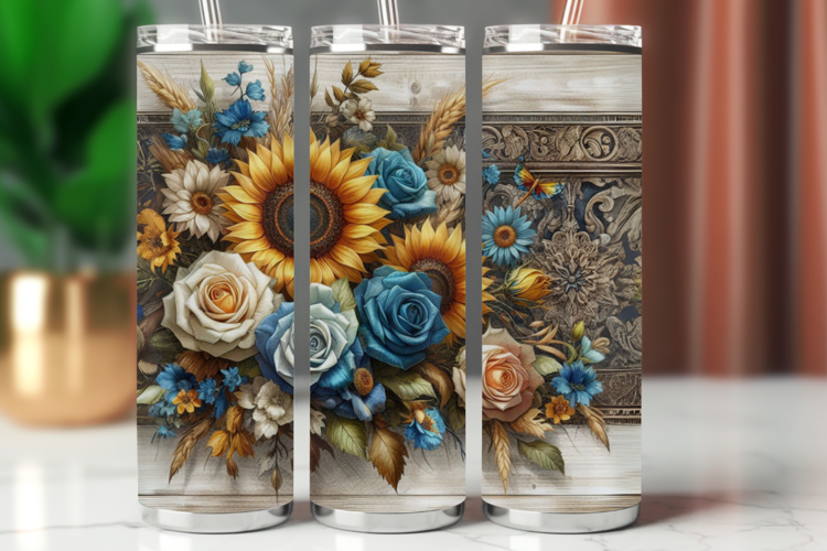 Tumbler Wrap 20 oz - sunflower