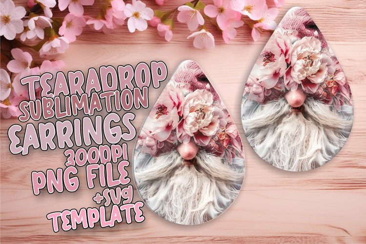 Mystic Gnome Melodies: Sublimation Teardrop Charms