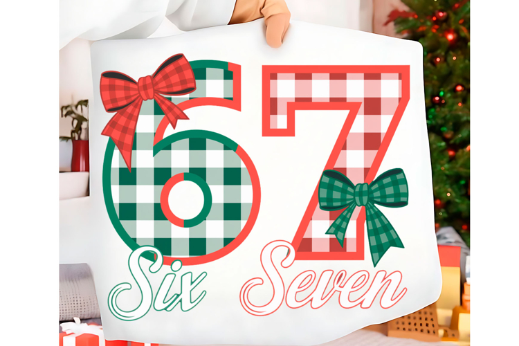 Six Seven Bow SVG,Funny Christmas 67 SVG