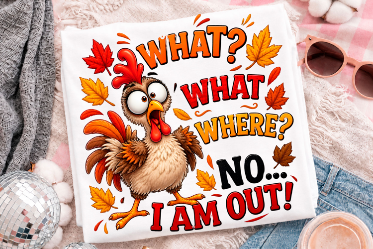 Funny Thanksgiving Turkey Fall T-Shirt Design