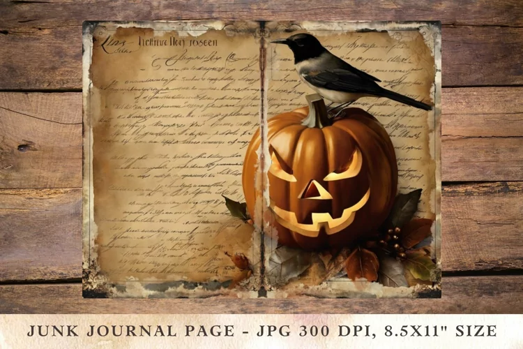 Printable Junk Journal Pages halloween 44