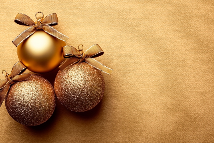 Gold Christmas Balls Background PNG, Christmas Background