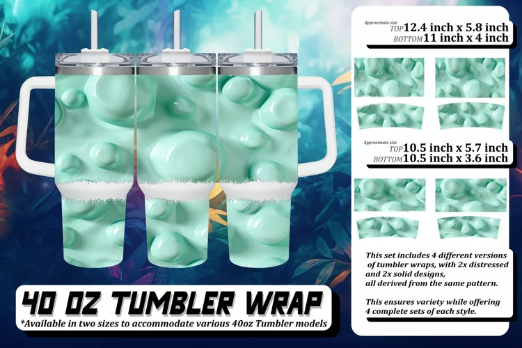Vibrant Puff Pattern Tumbler Wrap