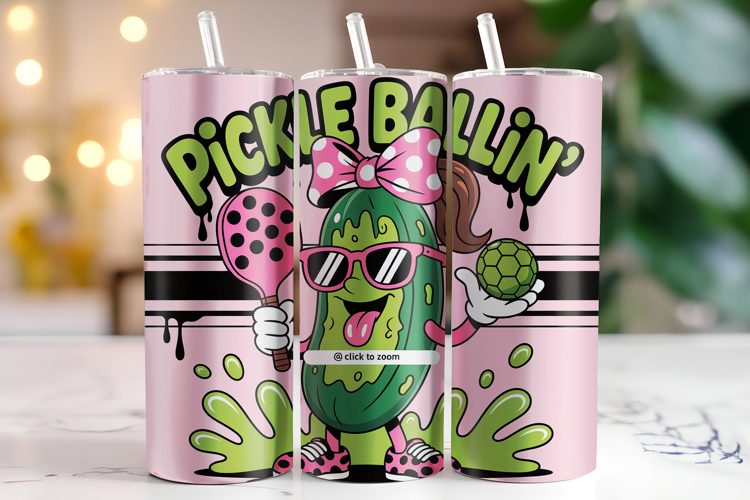 Pickleballin Mom Tumbler Wrap | Sublimation | Tumblers