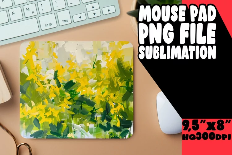 Fresh Spring Flowers Mouse Pad Sublimation