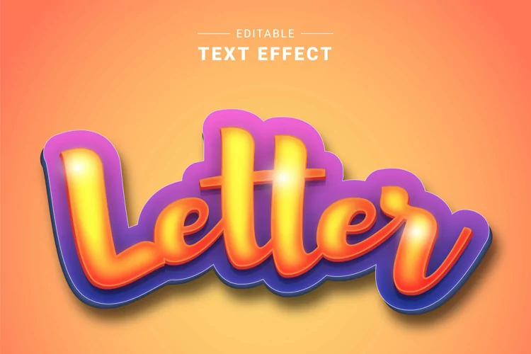 Editable Text Effect for Illustrator. Vector Graphic styles
