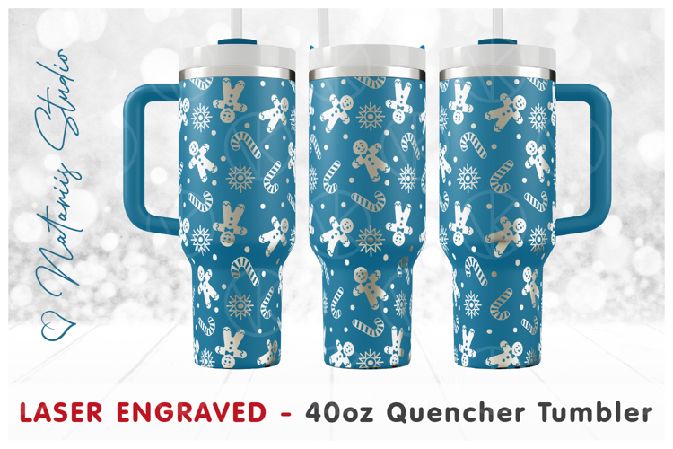 Funny Christmas Pattern - 40oz Tumbler Laser Engraving
