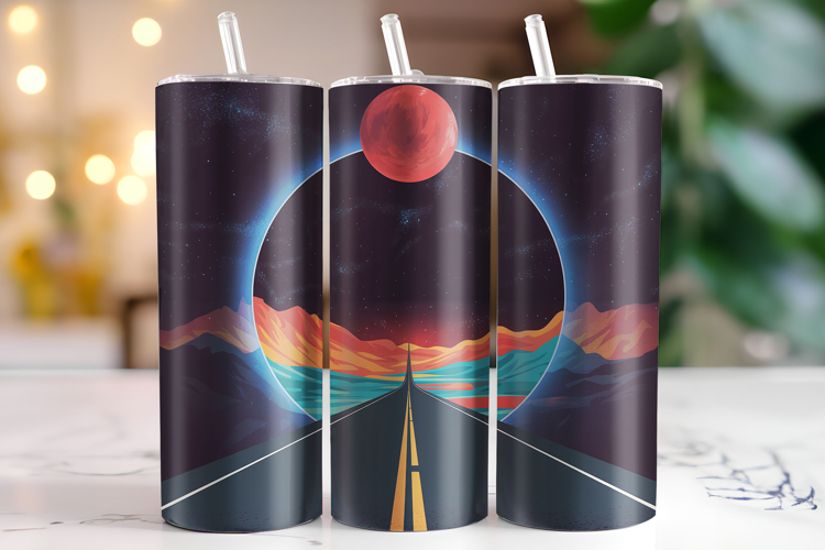 Moon Tumbler Wrap | Sublimation | Tumblers