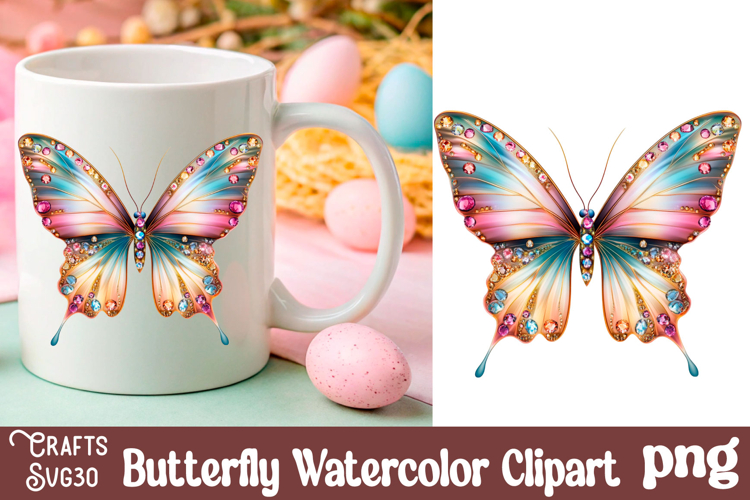 Watercolor Butterfly Clipart Image 7