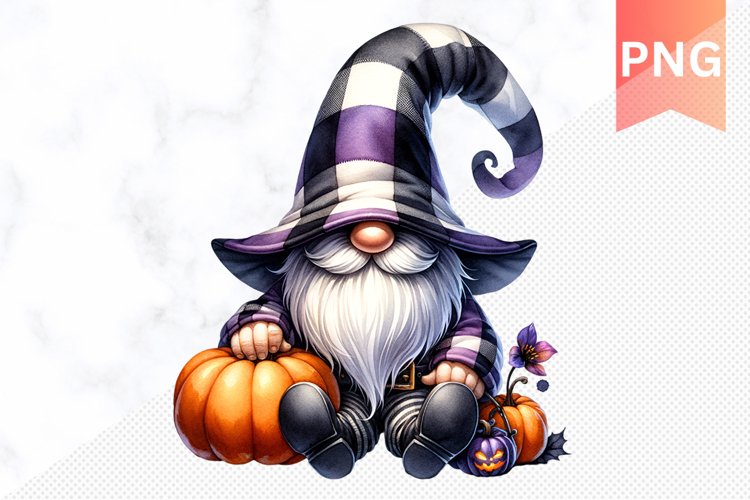 Halloween Gnome Sublimation - Clipart PNG Design