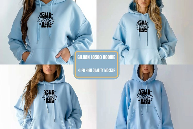 Gildan 18500 Hoodie Mockups, G185 Hoodie Sleeve Mockup