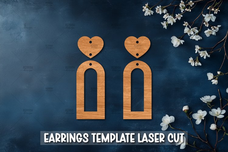 Heart Earrings Svg Image 12