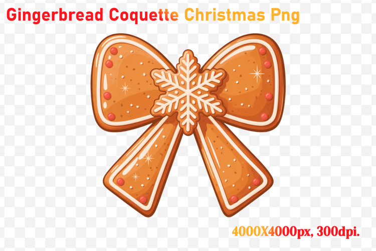 Gingerbread Coquette Christmas PNG Sublimation