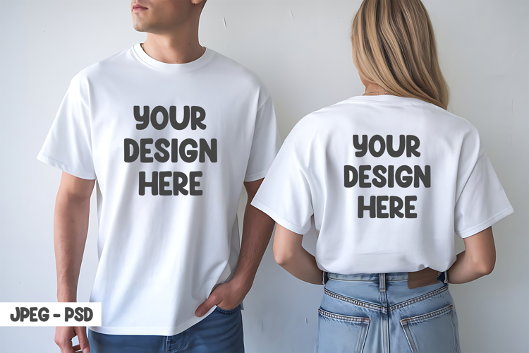 White Tshirt Mockup Image 17