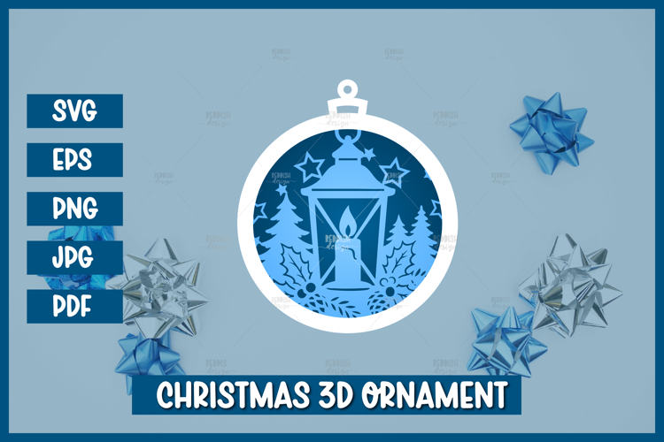 Round Christmas Ornament Svg Image 3