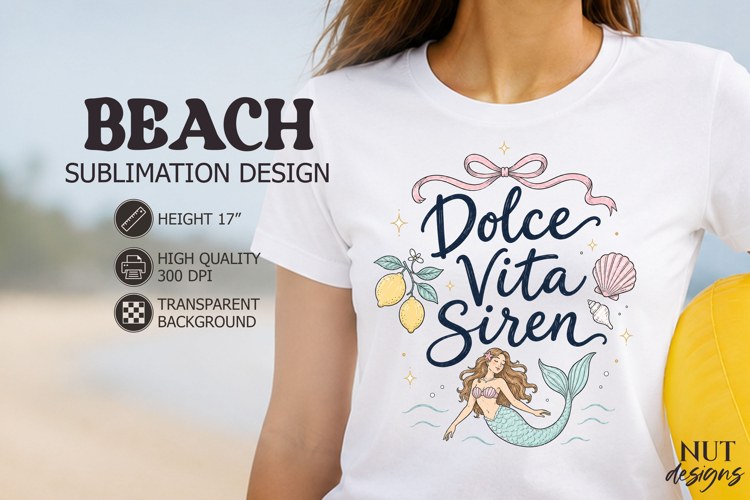 Coquette Summer mermaid sublimation Dolce Vita Siren