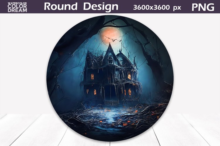 3D Haunted House Sublimation | House Halloween Design example image 1