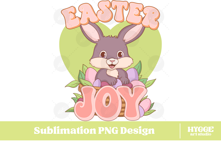 Easter Bunny Sublimation PNG Chick Farm Hip Hop Spring Joy