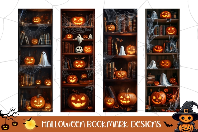 Magic Halloween Bookmark PNG, Pumpkin Bookmark Designs