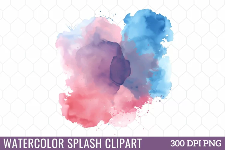 Watercolor Splashes Clipart