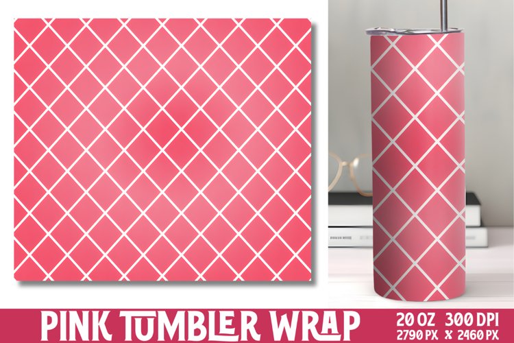 Pink Digital Paper Tumbler Wrap example image 1