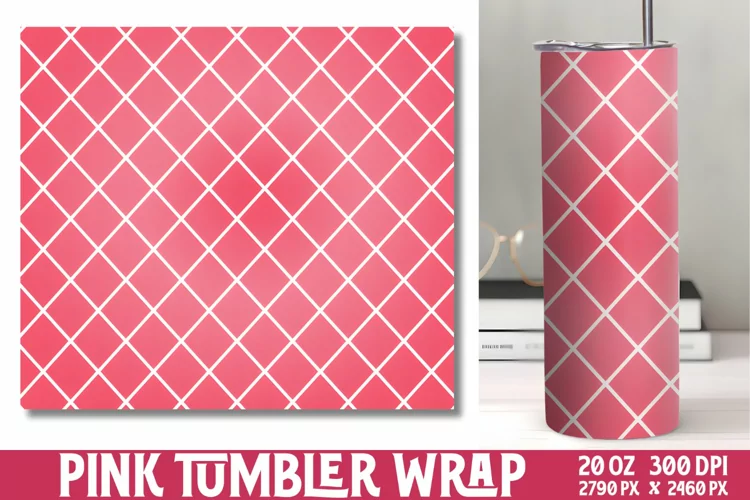 Pink Digital Paper Tumbler Wrap