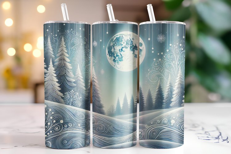 Winter Tumbler Wrap | Sublimation | Tumblers example image 1