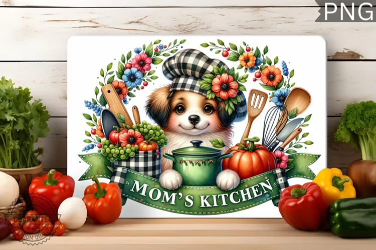 Mom's Kitchen Cutting Board Design, Mom Kitchen Sublimation