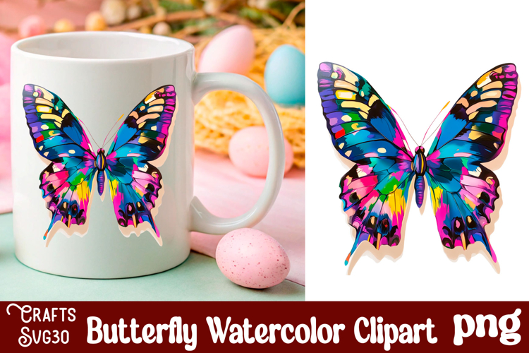 Watercolor Butterfly Clipart Image 4
