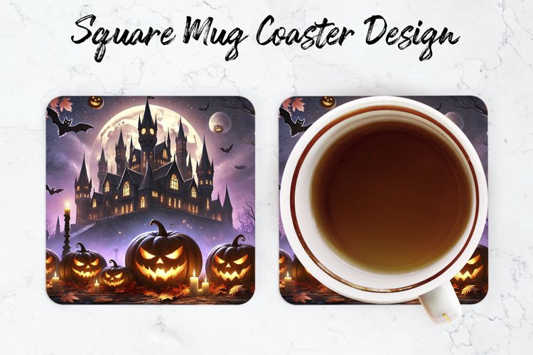 Halloween House Mug coaster | Coaster | Sublimation Design