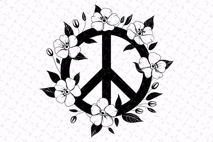 Peace Sign Silhouette Image 7