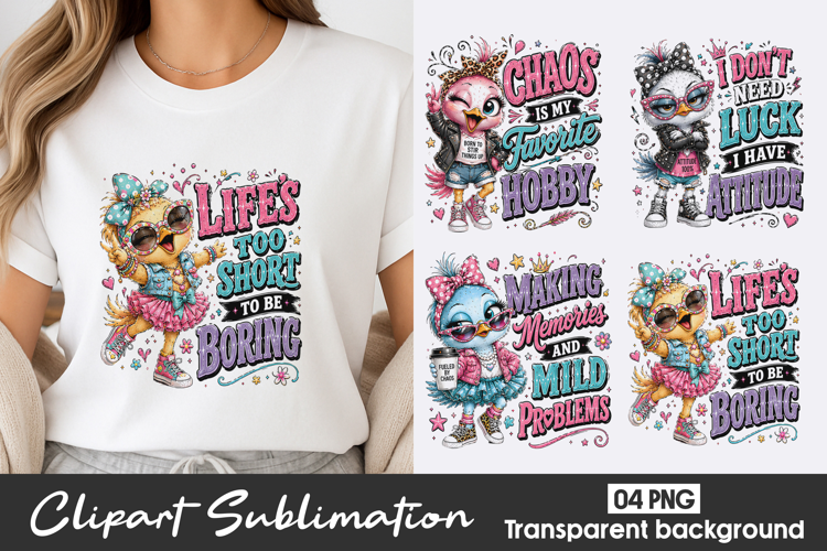 Sassy Bird Quote Clipart Sublimation PNG