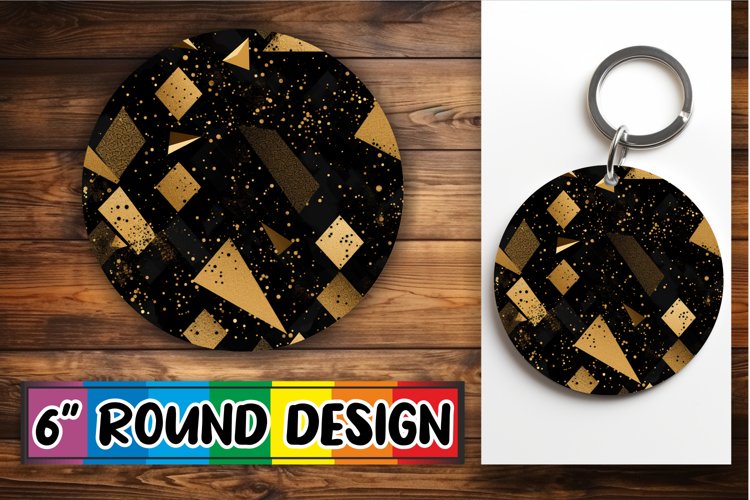 Round Glitter Delights: Sublimation Treasures