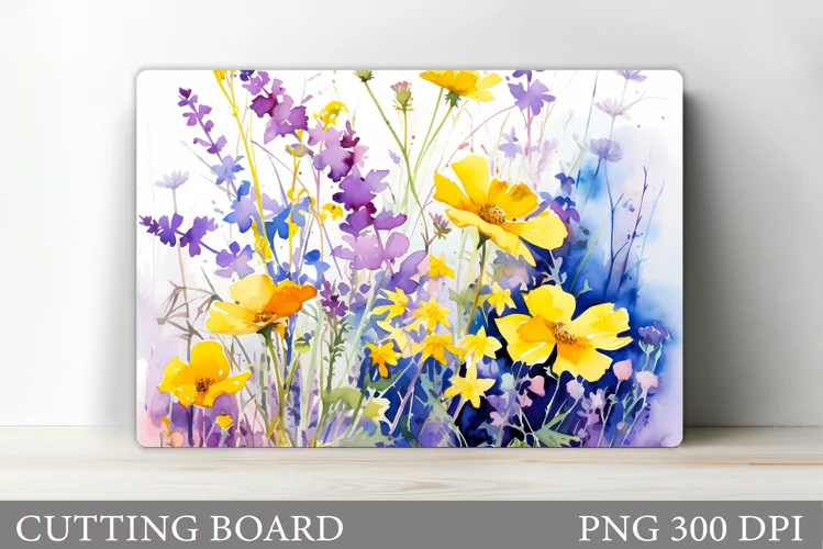 Flowers Cutting Board. Floral Cutting Board Design