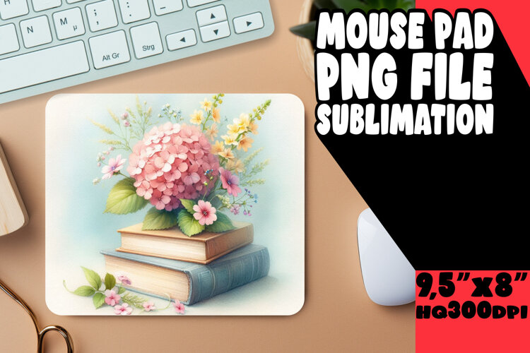 Blissful Mouse Pad Sublimation Ideas, Books example image 1