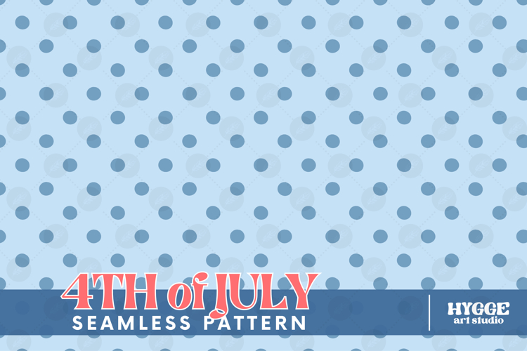 American 4th of July Coquette Polka Dot Seamless Pattern DTF
