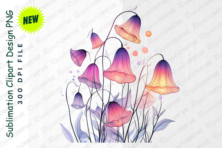 Purple Flowers Clipart Image 18