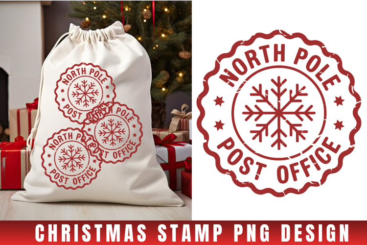 Christmas Stamp Clipart, Christmas Retro sublimation PNG