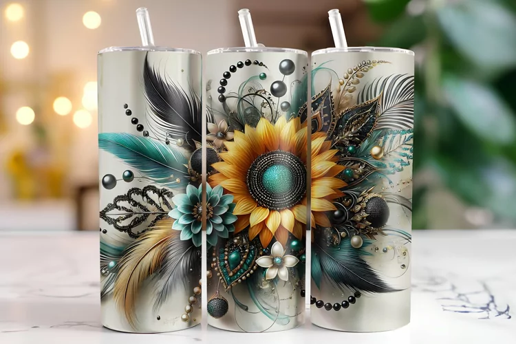 Sunflower Tumbler Wrap | Sublimation | Tumblers